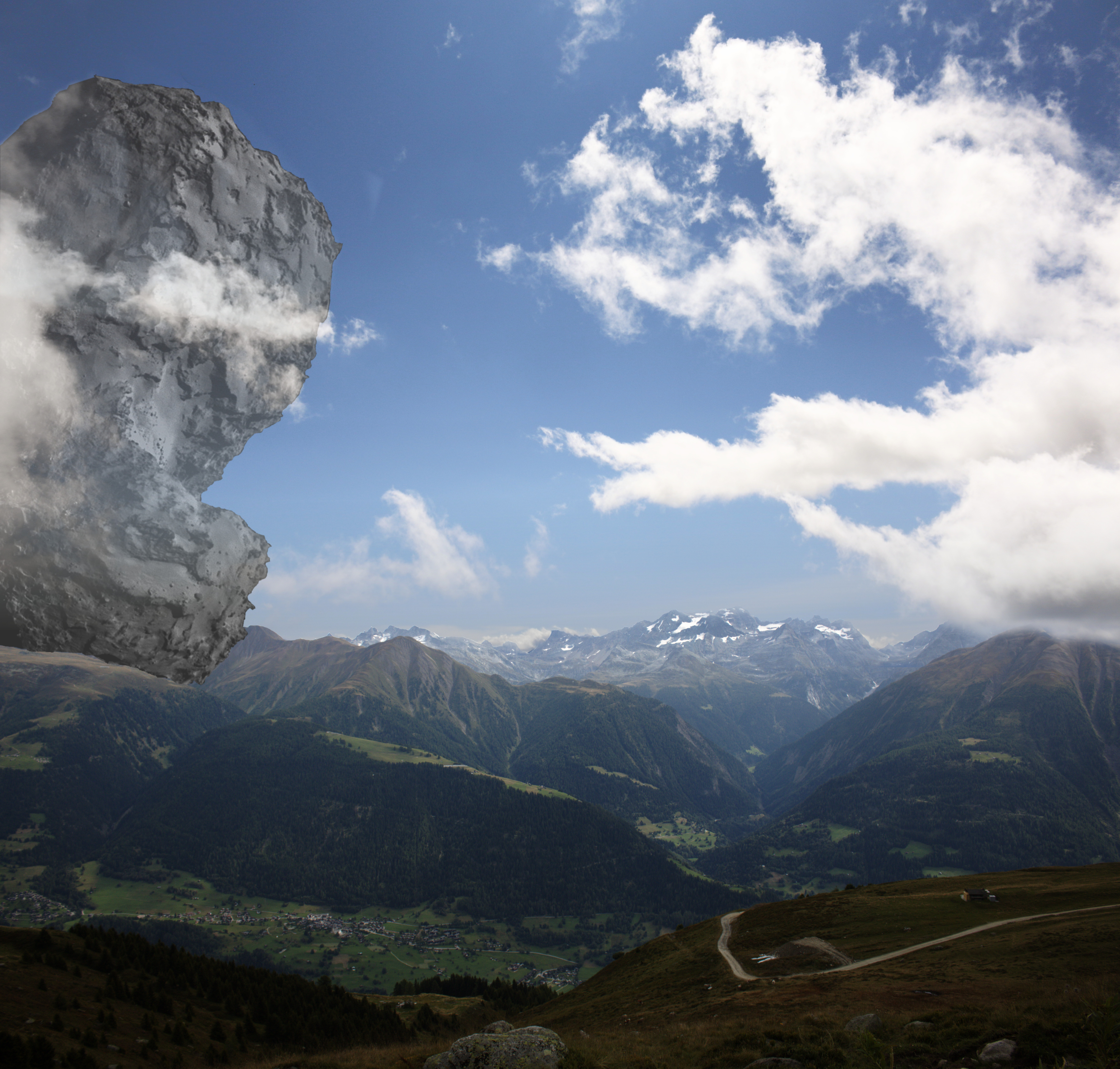 How Does Rosetta's Comet Compare with Alpine Mountains?