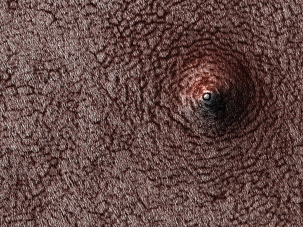 This Is a Collapsed Pit on Mars, Not a Pimple
