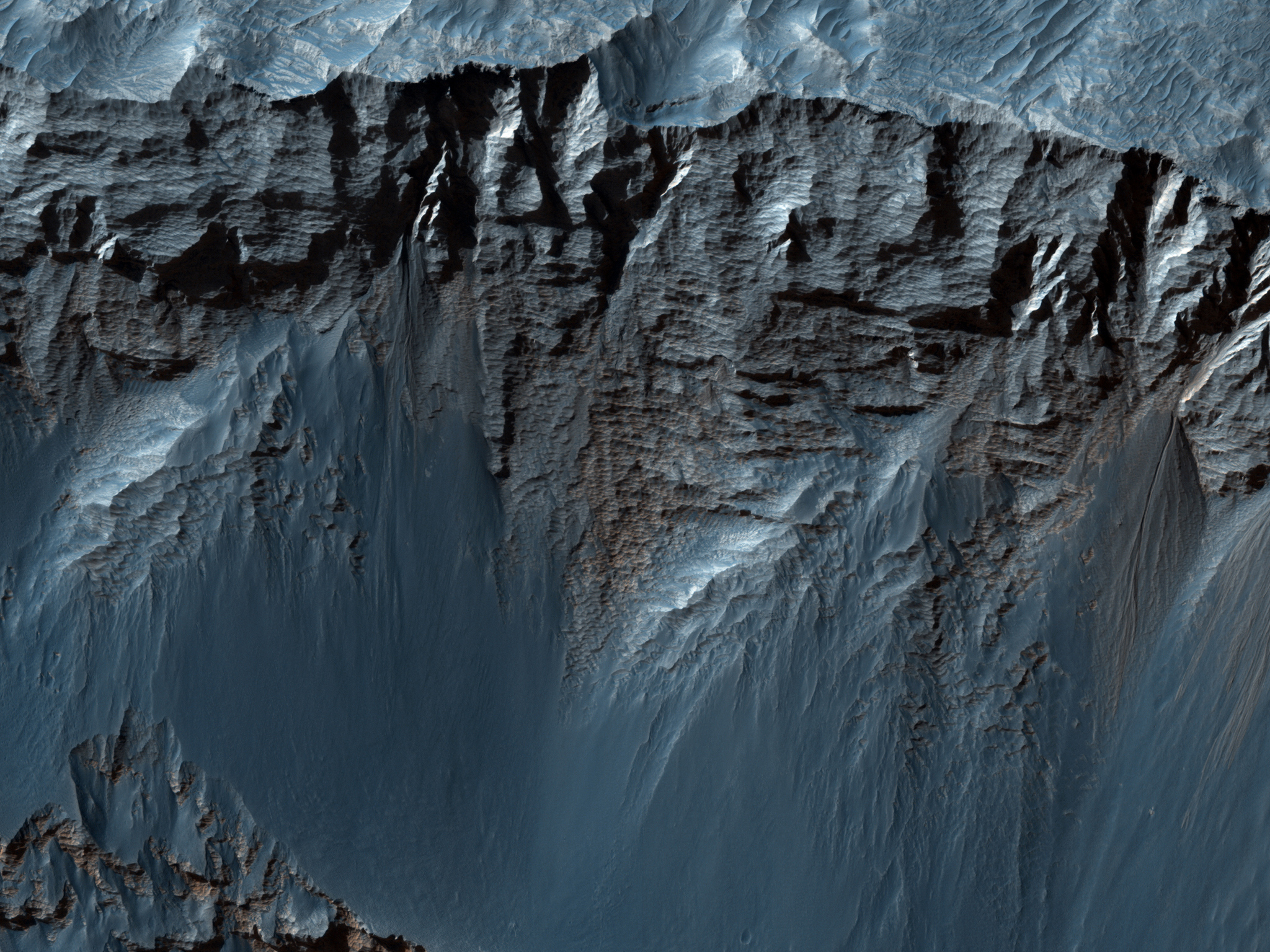 Layers Upon Layers of Rock in Candor Chasma on Mars