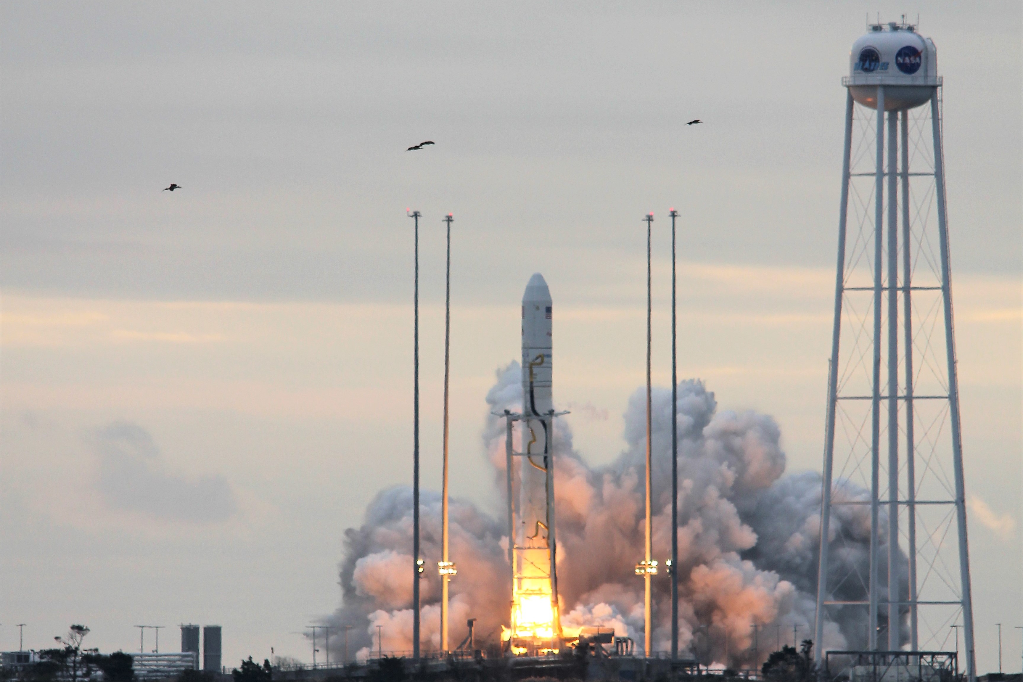 Antares Rocket Blasts Off from Virginia Bound for Space Station with Cygnus Cargo Ship and Tons of Vital Science Supplies