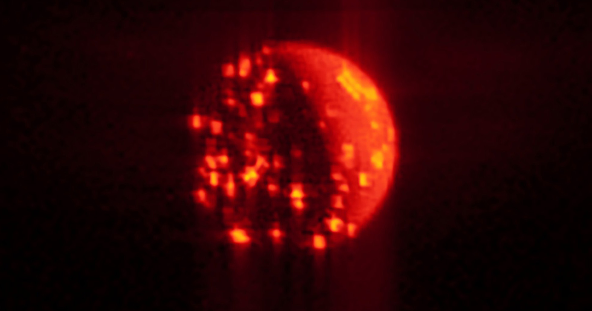 Io Afire With Volcanoes Under Juno's Gaze