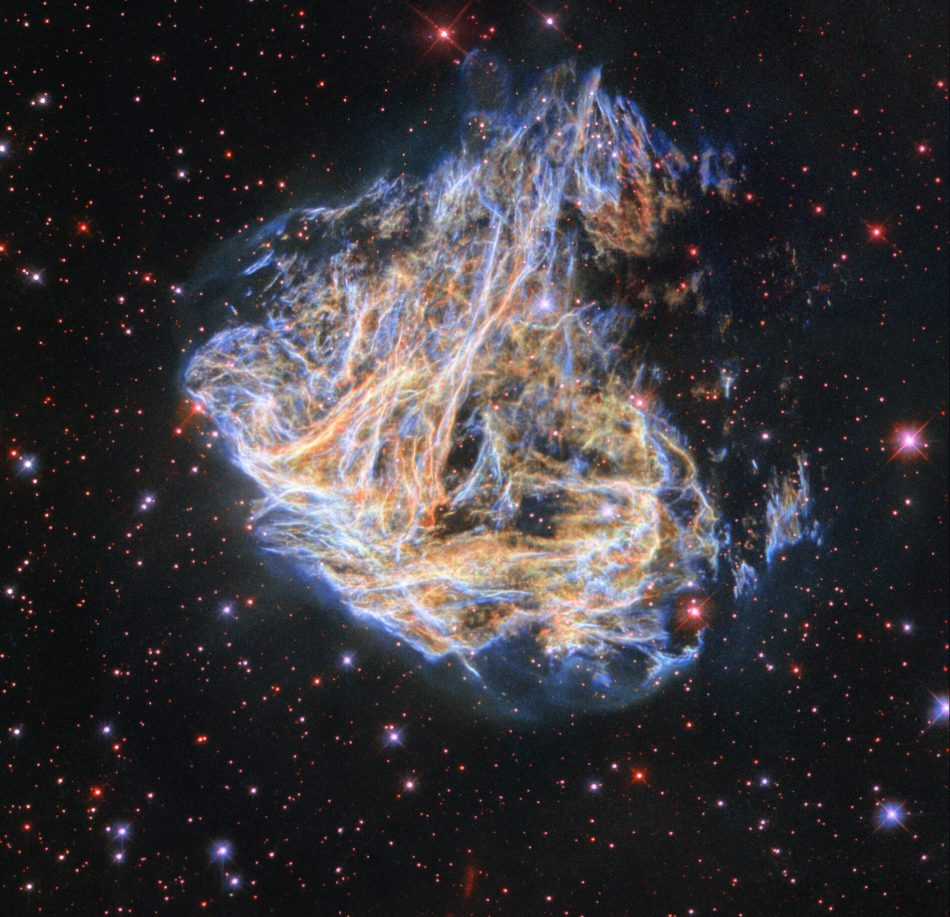 A new Hubble Image Reveals a Shredded Star in a Nearby Galaxy