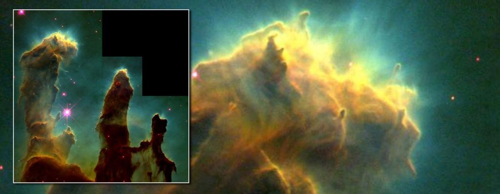 Hubble image of a portion of the Eagle Nebula dubbed the