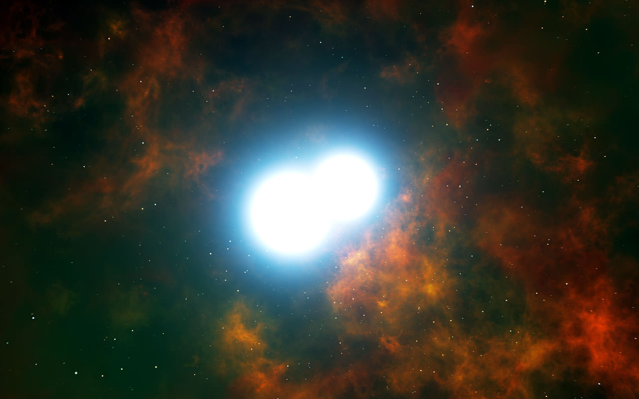 Two Stars On A Death Spiral Set To Detonate As A Supernova