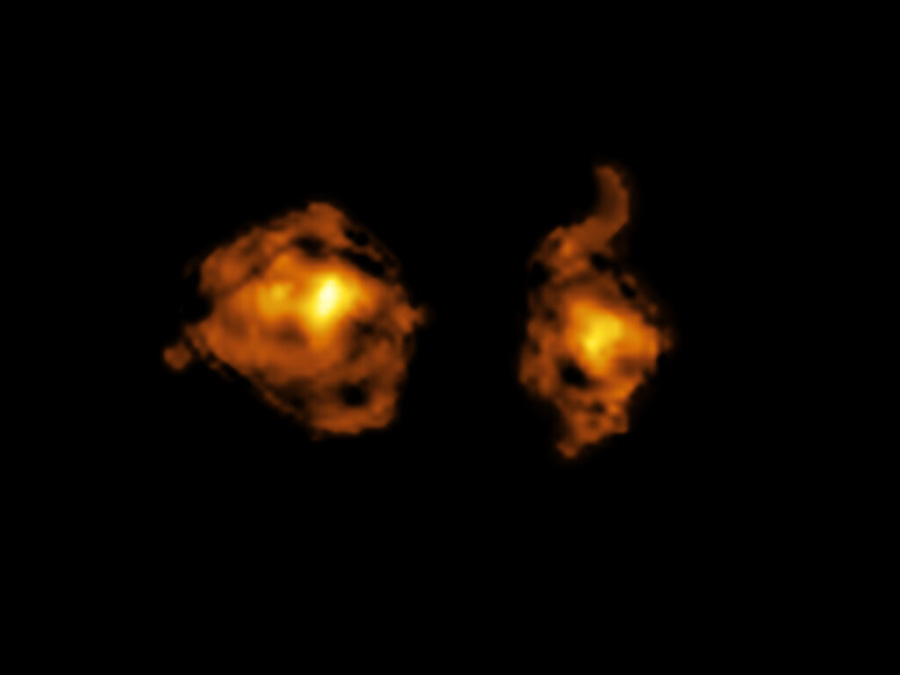 Colliding Galaxies Tearing at Each Other with Gravity and Radiation