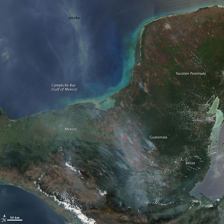 Fires Rage Through Central America