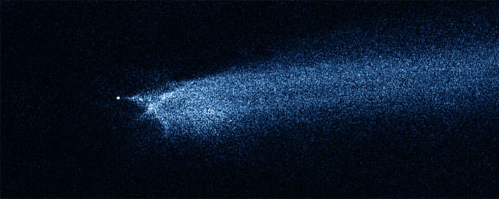 Hubble Sees Asteroid Collision in Slow-Motion