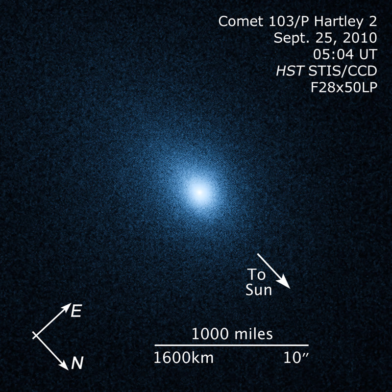 Comet Hartley 2 Scouted by WISE, Hubble for Upcoming Encounter