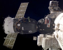 Soyuz TMA attached to the ISS. Credit: NASA