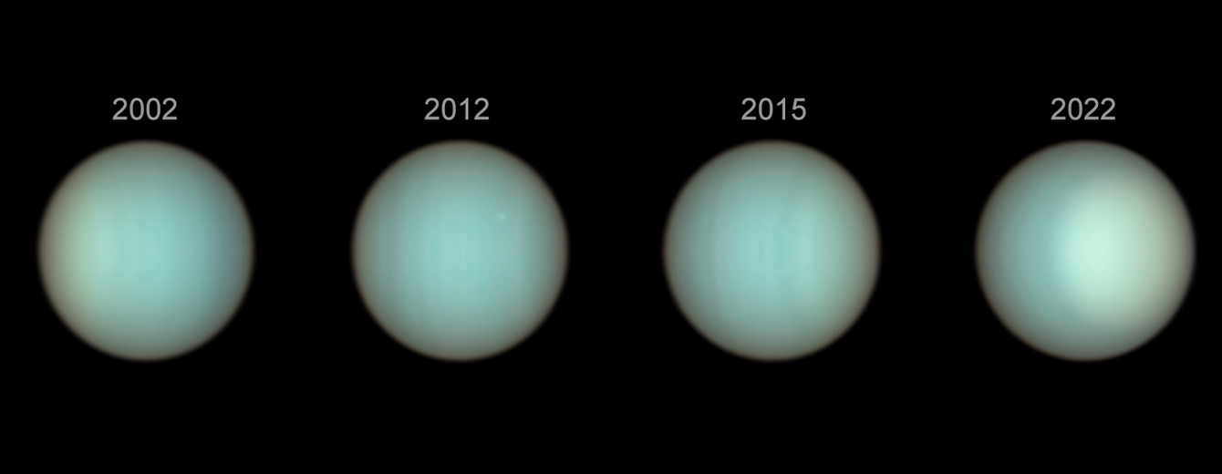 20 Years of Uranus Observations by Hubble Show a Changing Planet